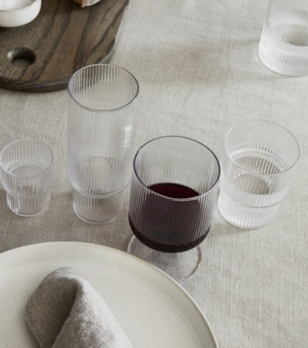 Ripple Small Glasses - Clear (set of 4)