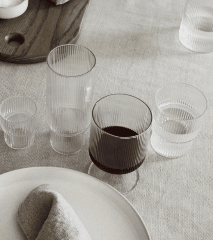 Ripple Small Glasses - Clear (set of 4)