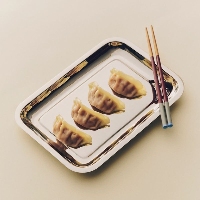 Essential Steel Rectangular Tray - Stainless Steel