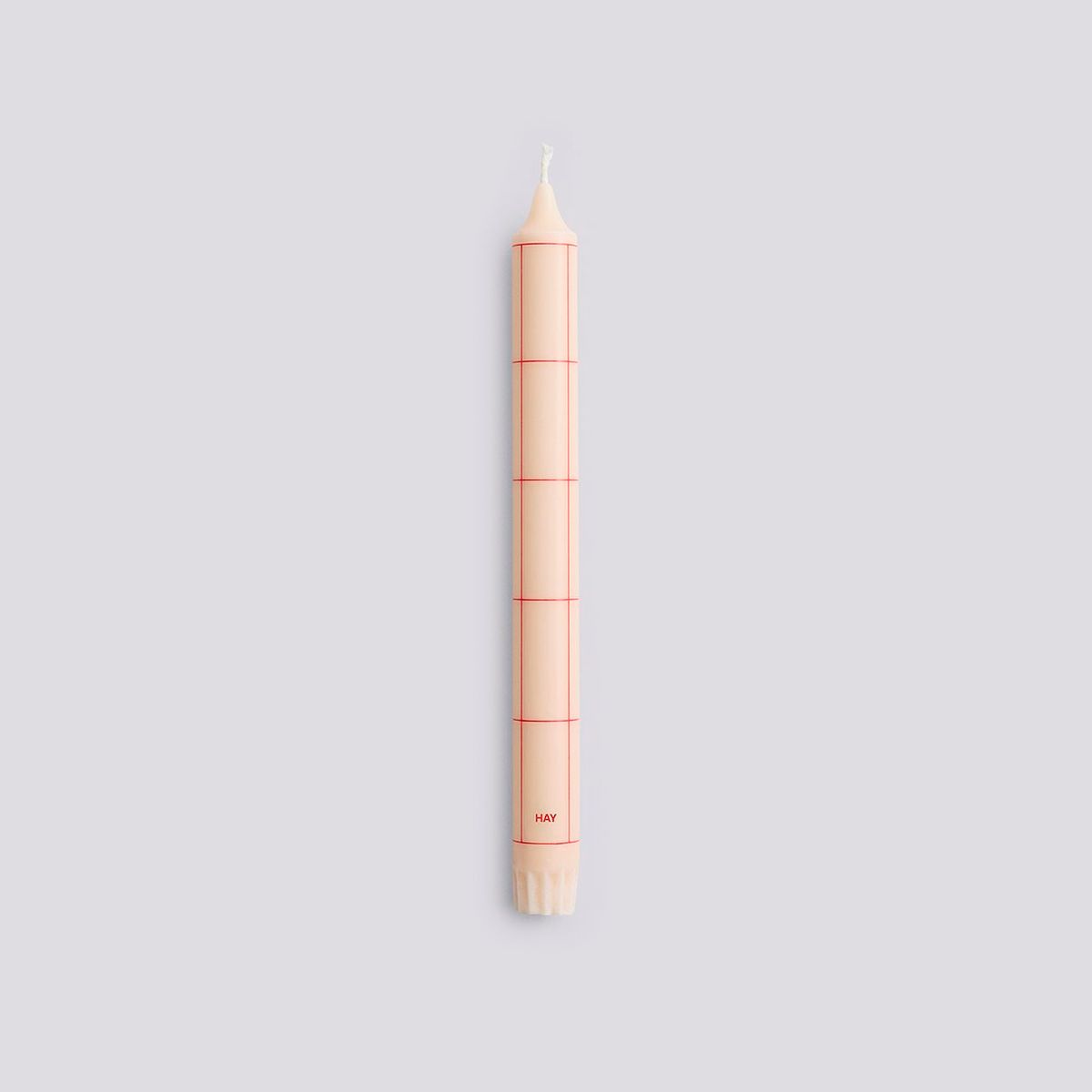 Pattern Candle - Off-White with Red Grid Check