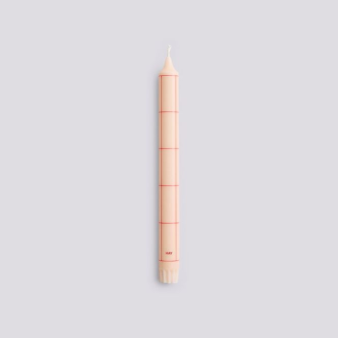 Hovedbilde Pattern Candle - Off-White with Red Grid Check