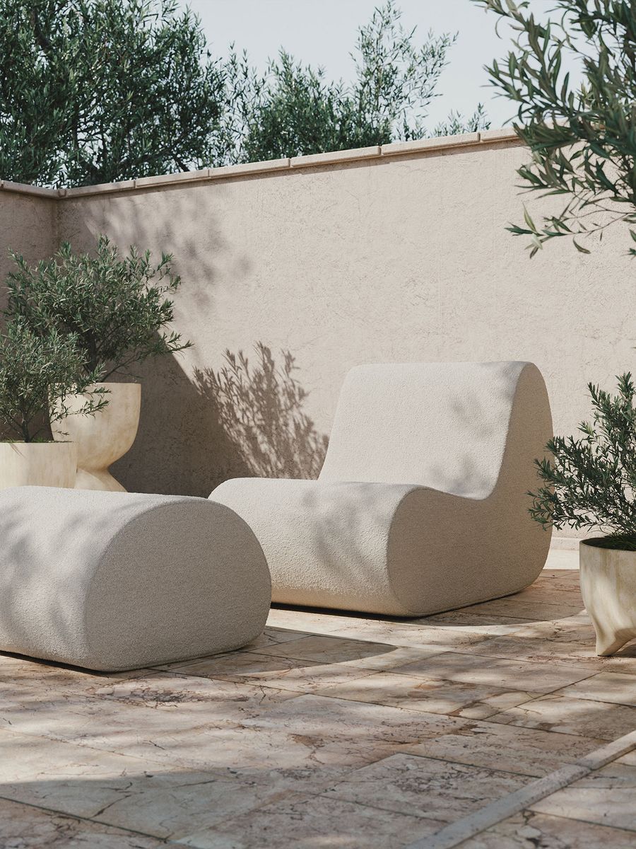 Rouli Pouf Pure Bouclé - Off-white