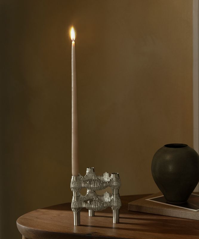 STOFF Nagel Quist Candle Holder - Brushed Chrome