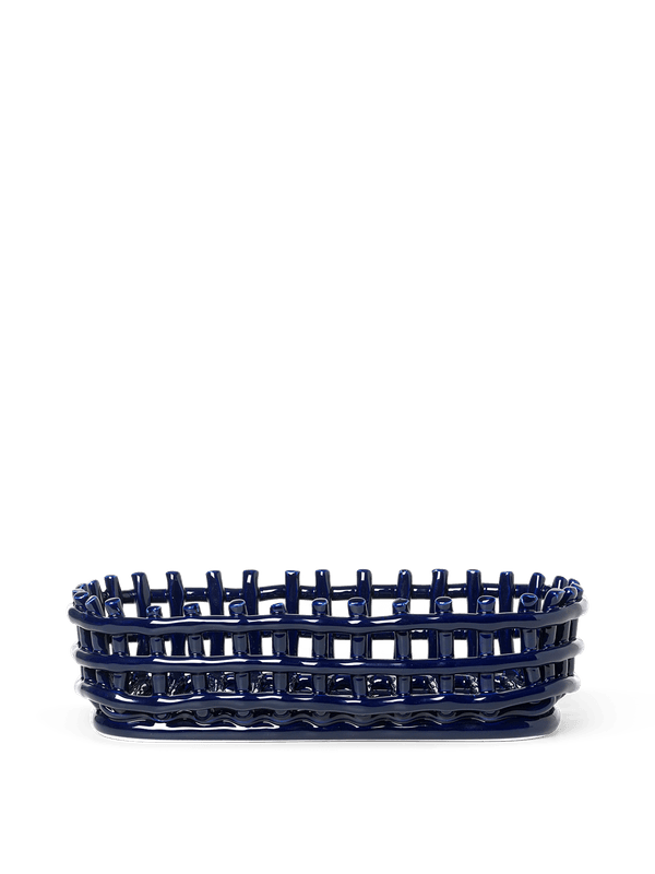 Ceramic Centerpiece Basket Oval