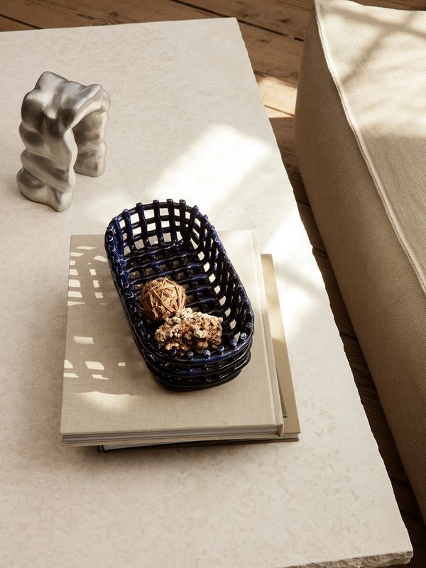 Ceramic Centerpiece Basket Oval