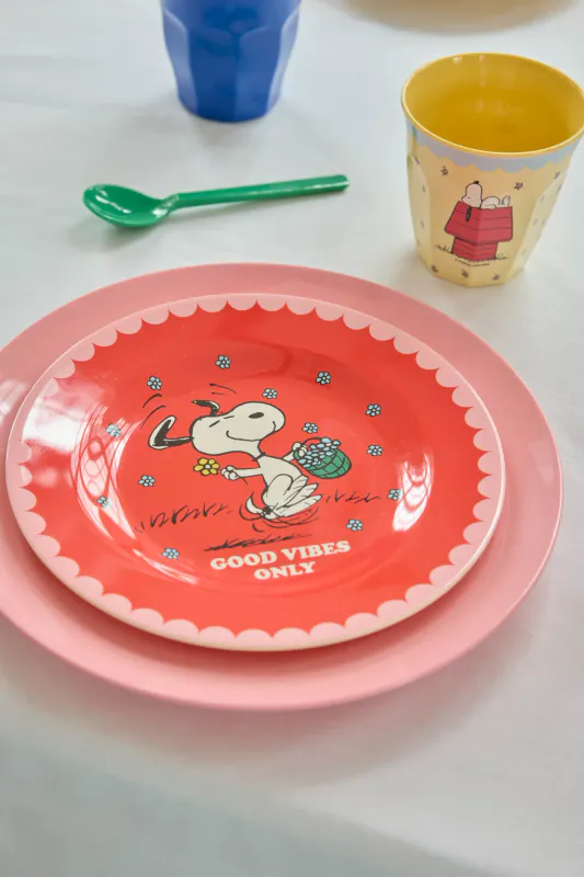 Medium Cup - Cream - Snoopy Print