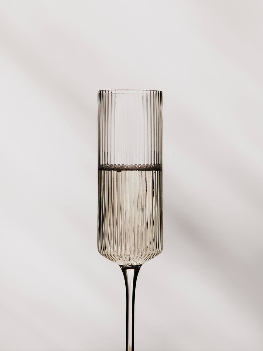 Ripple Champagne Flutes - Clear (Set of 2)