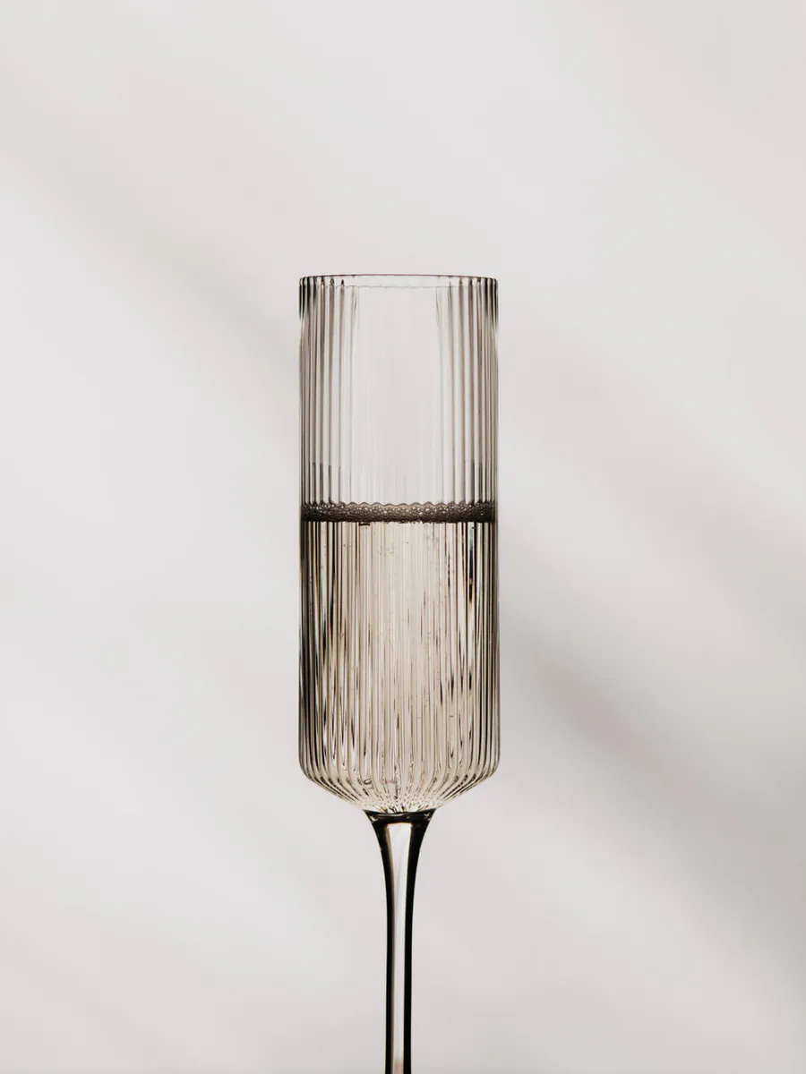Ripple Champagne Flutes - Clear (Set of 2)