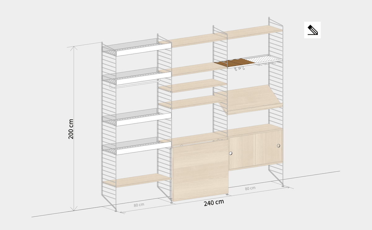String Kjøkkenløsning m/bord