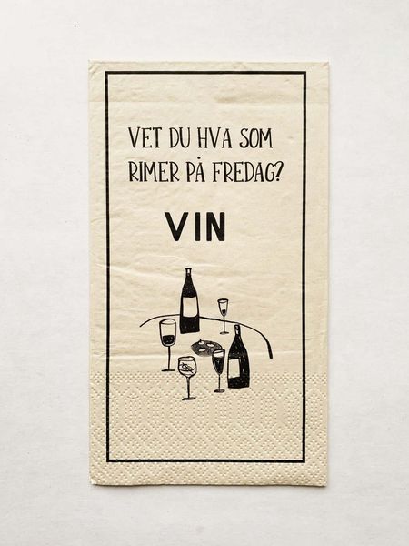 Hovedbilde Serviett Buffet - Vet du hva som rimer på fredag