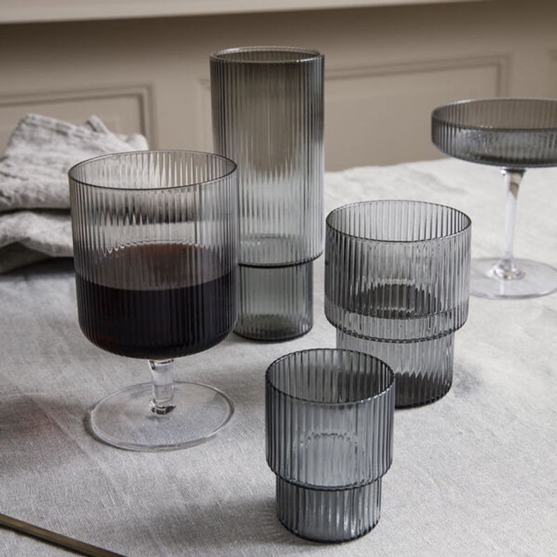 Ripple Small Glasses of 4 - Smoked