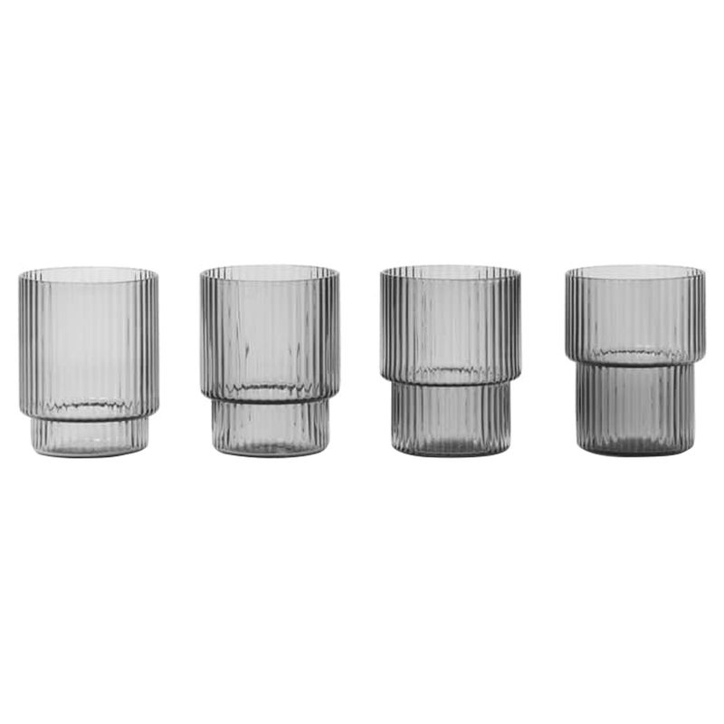 Ripple Small Glasses of 4 - Smoked