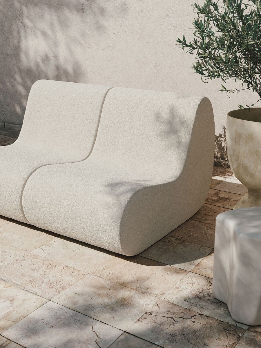 Rouli Center Module Pure Bouclé - Off-white