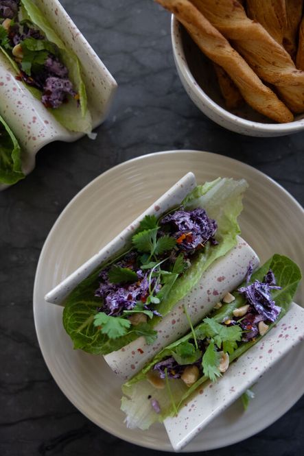 Hovedbilde Ditte taco-stativ - 2 stk Beige/Vinrød
