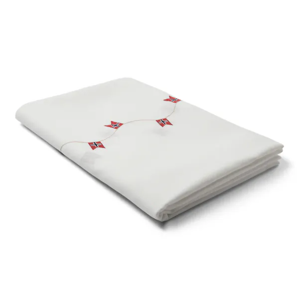 Hovedbilde Duk med norske broderte flagg