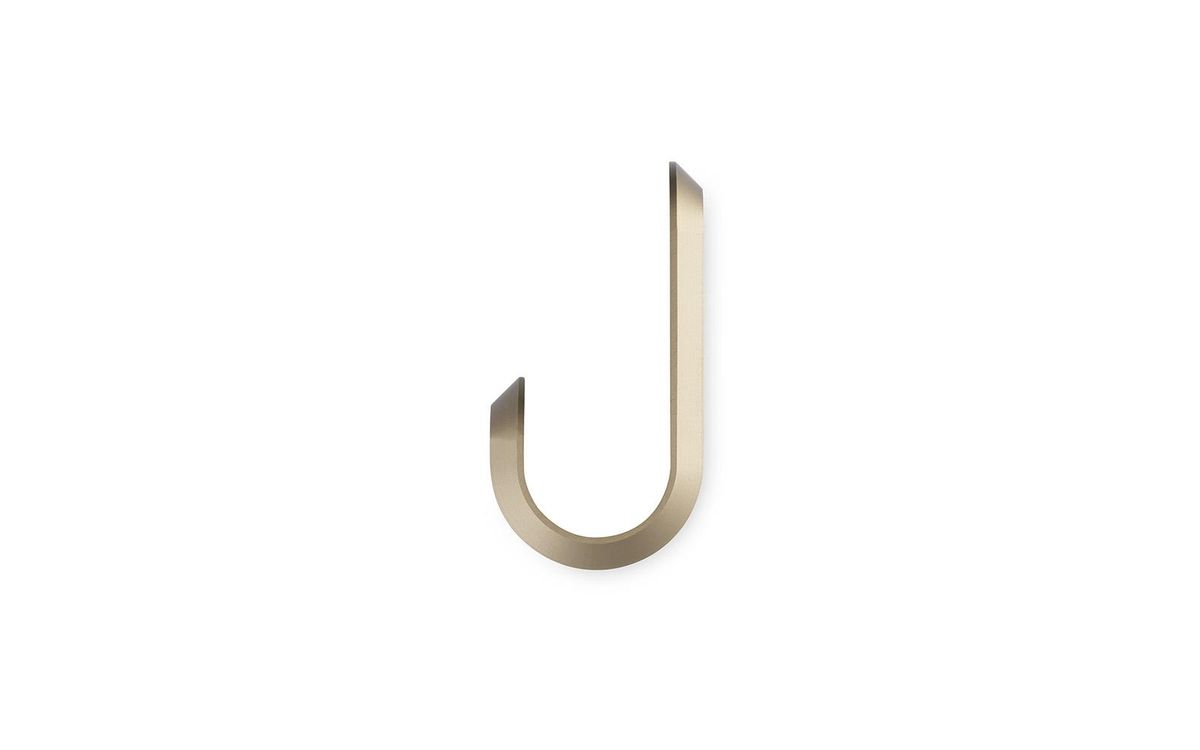Curve Mini Hooks Matt gold (2 pcs)