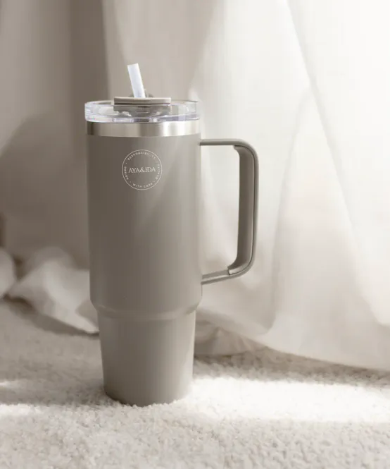 Hovedbilde Thermo Cup with Straw - Driftwood - 885ml