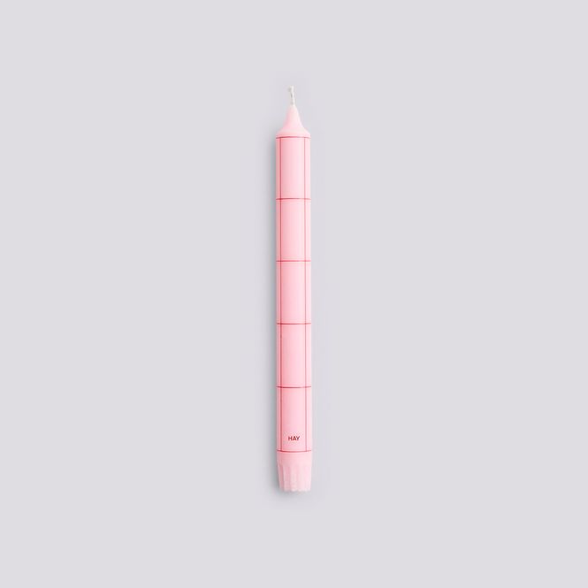 Hovedbilde Pattern Candle - Light Pink with Red Grid Check