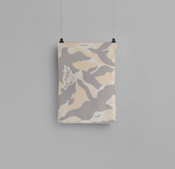 Hovedbilde Fugl og Fisk Halvpledd ull 100x135 - Grey/Beige